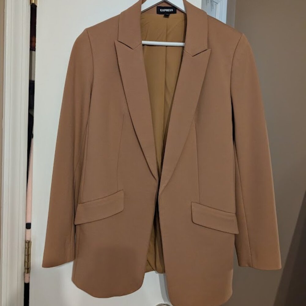 Express Columnist Open Front Peak Lapel Boyfriend… - image 2